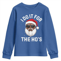 I Do It For The Hos Black Santa Christmas Youth Sweatshirt Funny Inappropriate Rude Santa - Wonder Print Shop
