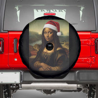 Funny Black Christmas Spare Tire Cover Vintage Mona Lisa Afro Santa Da Vinci Xmas - Wonder Print Shop