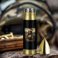 Funny Black Christmas Bullet Tumbler Vintage Mona Lisa Afro Santa Da Vinci Xmas - Wonder Print Shop