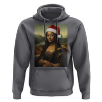 Funny Black Christmas Hoodie Vintage Mona Lisa Afro Santa Da Vinci Xmas - Wonder Print Shop