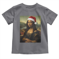 Funny Black Christmas Toddler T Shirt Vintage Mona Lisa Afro Santa Da Vinci Xmas - Wonder Print Shop