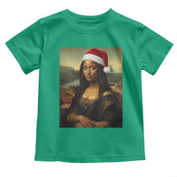 Funny Black Christmas Toddler T Shirt Vintage Mona Lisa Afro Santa Da Vinci Xmas - Wonder Print Shop