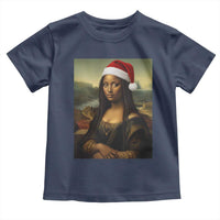 Funny Black Christmas Toddler T Shirt Vintage Mona Lisa Afro Santa Da Vinci Xmas - Wonder Print Shop