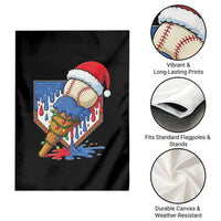 Christmas Baseball Ice Cream Drip Garden Flag Santa Sports Player Xmas Light Boys Baseball Bat - Wonder Print Shop
