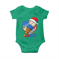Christmas Baseball Ice Cream Drip Baby Onesie Santa Sports Player Xmas Light Boys Baseball Bat - Wonder Print Shop