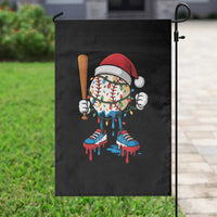 Christmas Baseball Ice Cream Drip Garden Flag Santa Sports Xmas Baseball Player - Wonder Print Shop