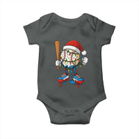 Christmas Baseball Ice Cream Drip Baby Onesie Santa Sports Xmas Baseball Player - Wonder Print Shop