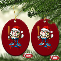 Christmas Baseball Ice Cream Drip Ceramic Ornament Santa Sports Xmas Baseball Player - Wonder Print Shop