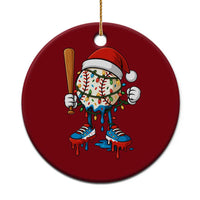 Christmas Baseball Ice Cream Drip Ceramic Ornament Santa Sports Xmas Baseball Player - Wonder Print Shop