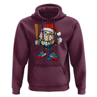 Christmas Baseball Ice Cream Drip Hoodie Santa Sports Xmas Baseball Player - Wonder Print Shop