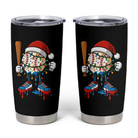 Christmas Baseball Ice Cream Drip Tumbler Cup Santa Sports Xmas Baseball Player - Wonder Print Shop