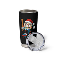Christmas Baseball Ice Cream Drip Tumbler Cup Santa Sports Xmas Baseball Player - Wonder Print Shop