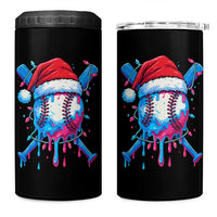 Christmas Baseball Ice Cream Drip 4 in 1 Can Cooler Tumbler Santa Sports Xmas Light Boys Sprinkles Baseball Bat - Wonder Print Shop