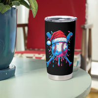 Christmas Baseball Ice Cream Drip Tumbler Cup Santa Sports Xmas Light Boys Sprinkles Baseball Bat - Wonder Print Shop