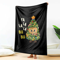 Funny Christmas Throw Blanket Fa La La La Bu Bu Xmas Song Kawaii Bubu - Wonder Print Shop