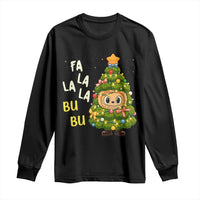 Funny Christmas Long Sleeve Shirt Fa La La La Bu Bu Xmas Song Kawaii Bubu - Wonder Print Shop