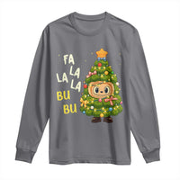Funny Christmas Long Sleeve Shirt Fa La La La Bu Bu Xmas Song Kawaii Bubu - Wonder Print Shop