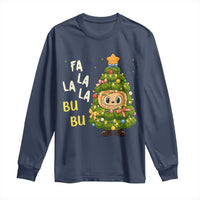 Funny Christmas Long Sleeve Shirt Fa La La La Bu Bu Xmas Song Kawaii Bubu - Wonder Print Shop