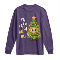 Funny Christmas Long Sleeve Shirt Fa La La La Bu Bu Xmas Song Kawaii Bubu - Wonder Print Shop
