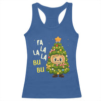 Funny Christmas Racerback Tank Top Fa La La La Bu Bu Xmas Song Kawaii Bubu - Wonder Print Shop