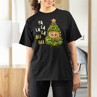 Funny Christmas T Shirt For Women Fa La La La Bu Bu Xmas Song Kawaii Bubu - Wonder Print Shop