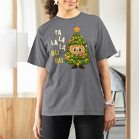 Funny Christmas T Shirt For Women Fa La La La Bu Bu Xmas Song Kawaii Bubu - Wonder Print Shop