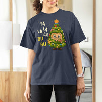 Funny Christmas T Shirt For Women Fa La La La Bu Bu Xmas Song Kawaii Bubu - Wonder Print Shop