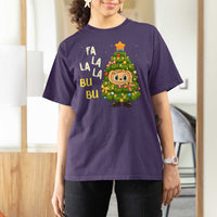Funny Christmas T Shirt For Women Fa La La La Bu Bu Xmas Song Kawaii Bubu - Wonder Print Shop