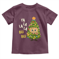 Funny Christmas Toddler T Shirt Fa La La La Bu Bu Xmas Song Kawaii Bubu - Wonder Print Shop