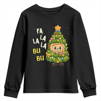 Funny Christmas Youth Sweatshirt Fa La La La Bu Bu Xmas Song Kawaii Bubu - Wonder Print Shop