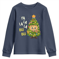 Funny Christmas Youth Sweatshirt Fa La La La Bu Bu Xmas Song Kawaii Bubu - Wonder Print Shop