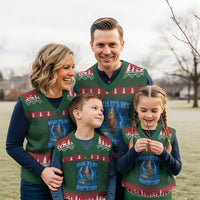 Bruh Its My Birthday V-Neck Knit Sweater Vest Italian Brainrot Meme Birthday Kids Family Party Bday - Wonder Print Shop