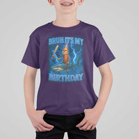 Bruh Its My Birthday T Shirt For Kid Italian Brainrot Meme Birthday Kids Family Party Bday - Wonder Print Shop