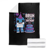 Bruh Its My Birthday Throw Blanket Italian Brainrot Meme Family Party Bday Los Tralaleritos - Wonder Print Shop