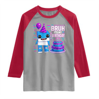 Bruh Its My Birthday Raglan Shirt Italian Brainrot Meme Family Party Bday Los Tralaleritos - Wonder Print Shop
