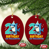 2 Years Old Birthday Brainrot Ceramic Ornament Funny Tralalero Tralala Los Tralaleritos Meme Shark