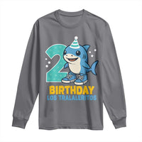 2 Years Old Birthday Brainrot Long Sleeve Shirt Funny Tralalero Tralala Los Tralaleritos Meme Shark