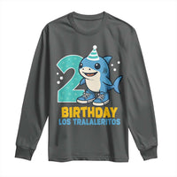 2 Years Old Birthday Brainrot Long Sleeve Shirt Funny Tralalero Tralala Los Tralaleritos Meme Shark