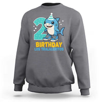 2 Years Old Birthday Brainrot Sweatshirt Funny Tralalero Tralala Los Tralaleritos Meme Shark