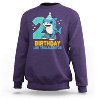 2 Years Old Birthday Brainrot Sweatshirt Funny Tralalero Tralala Los Tralaleritos Meme Shark