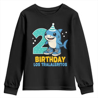 2 Years Old Birthday Brainrot Youth Sweatshirt Funny Tralalero Tralala Los Tralaleritos Meme Shark