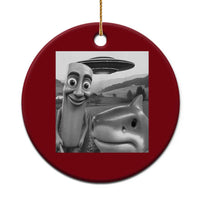 Funny Italian Brainrot Meme Ceramic Ornament Funny Tung Tung Tung Sahur Tralalero Tralala Selfie