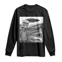 Funny Italian Brainrot Meme Long Sleeve Shirt Funny Tung Tung Tung Sahur Tralalero Tralala Selfie