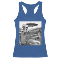 Funny Italian Brainrot Meme Racerback Tank Top Funny Tung Tung Tung Sahur Tralalero Tralala Selfie