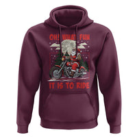 Motorcycle Biker Santa Christmas Hoodie Oh What Fun It is To Ride