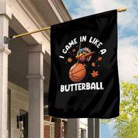 Thanksgiving Turkey Basketball Player Garden Flag I Came In Like A Butterball - Wonder Print Shop