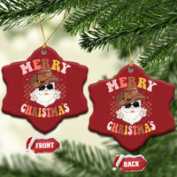 Cowboy Christmas Ornament Vintage 90s Western Groovy Santa Claus Xmas Vibes - Wonder Print Shop