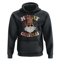 Christmas Cowboy Hoodie Vintage 90s Western Groovy Santa Claus Xmas Vibes