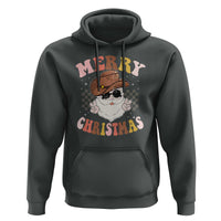 Christmas Cowboy Hoodie Vintage 90s Western Groovy Santa Claus Xmas Vibes