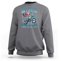 Dirt Bike Christmas Sweatshirt Brraaap Funny Motocross Biker Xmas Gift - Wonder Print Shop